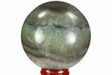 Colorful, Banded Fluorite Sphere - China #109643-1